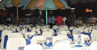 Ice Rink transformed as Dining area